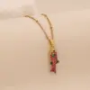 Wholesale Elegant Romantic Fish Pendant Necklace Stainless Steel 304 Vibrant 3D Moving Fish Personalized Jewelry For Women Lobster Clasp
