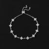 Wholesale Electroplated alloy four-leaf clover bracelet, full diamond shooting star bracelet, adjustable star jewelry