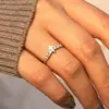 Wholesale Women’s Cross Ring With Claw Setting, Copper Base With White K Water Plating, Featuring Zircon Inlay