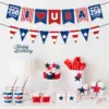 oly-b4af9d183f4b2299356d461c81463bf5 Wholesale American Independence Day Celebration Decoration Banner 250th Anniversary Triangle Flag Paper Material For Party Use