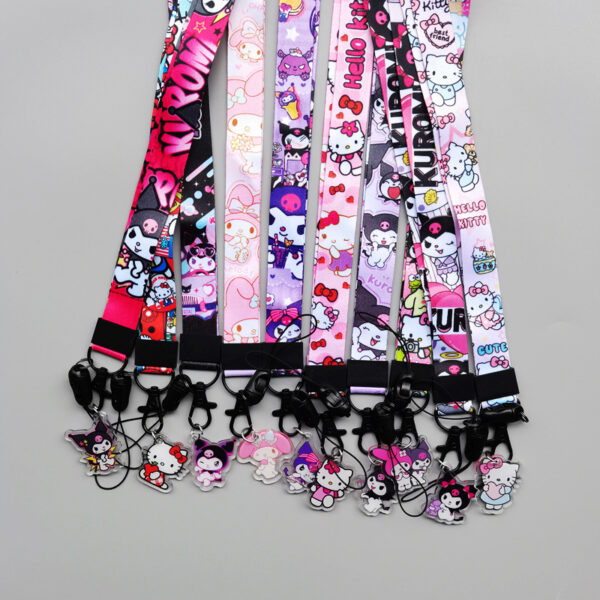 oly-b4bae7107b9fd4b6978458f569ecdbce Wholesale Mobile Phone Lanyard Cute Cartoon Neck Hanging Pendant Wide Flat Woven Band Card Set Breast Plate Thermal Transfer
