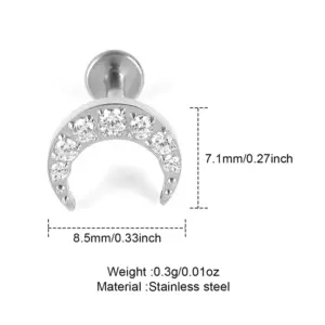 Steel White Zirconium / 1.2*6*8.5 * 7.1mm