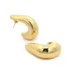 Wholesale PVD Coated Real Gold Plated 18K Gold C Shape 304 Stainless Steel Simple Style Waterproof Non Tarnish Ear Studs