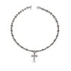 Wholesale   Nightclub Fashion Brand Cross Necklace Handmade Chain Valentine's Day Gift Vintage Imitation Silver Hanging Chain