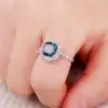 Wholesale Geometric Claw Setting Rings For Women In Copper With White K Water Plating And Zircon Inlay