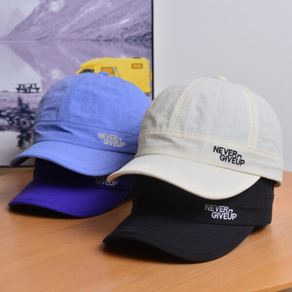 oly-b51193c8c4794ce8a12f272c77017443 Wholesale Side letter embroidery quick-drying short-brimmed baseball hat for men and women spring breathable cap tide