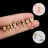 oly-b512064f5595583c7ec93cf3b1cbf89e Wholesale 1 Piece 316L Stainless Steel Copper Zircon Ear Cartilage Rings & Studs Heart Shape Waterproof Non Tarnish Surgical Steel Women'S