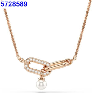 Rose gold ladder pendant necklace