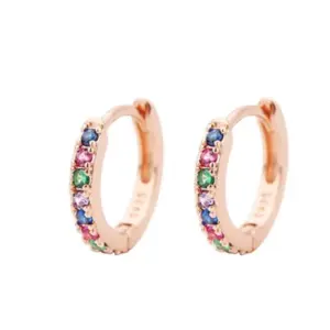 Rose Gold Colorful Crystals 8mm