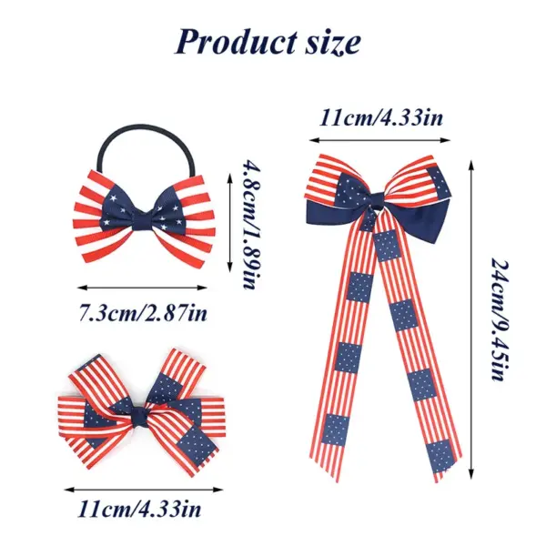 Wholesale Decorative Bow Hair Clip American Independence Day Flag Design Girl Hairband Festival Accessories Hair Clip