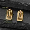 Wholesale 18K Gold Plated New 304 Stainless Steel Cut Gold Steel Color Irregular Mini Women's Small Animal Earrings