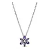 Wholesale Handmade Flowers Necklace For Women With Silver Plated Copper And Zircon Inlay Featuring Electroplated Finish And Snake Chain