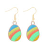 oly-b559c13e67ffda1a799459892d984812 Wholesale Easter Egg Ear Hook Earrings Alloy Color Oil Dropping Wave Pendant Spring Carnival Party Jewelry
