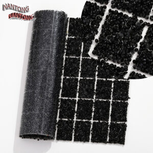 12 black / Flat bottom round hot diamond hot melt square adhesive sticker [full piece 24*40cm small square 3*4cm]