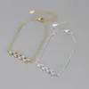 Wholesale Heart Hoops Leaf Pattern Bracelets For Women In Copper With Zircon Inlay, Available In Golden
