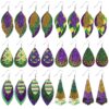 Wholesale  Carnival Leather Earrings Multi-layer Stitching Leather Earrings