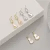 Wholesale Gourd Stud Earrings For Women Featuring Electroplated Copper With Mother-of-Pearl Shell Inlay And 925 Sterling Silver Posts