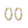 Wholesale 1 Pair Elegant Cute Sweet Round Enamel Plating Copper 18K Gold Plated Earrings