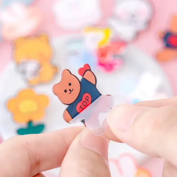 Wholesale Girl Bag Accessories Clothing Pendant Badge Pin Multi-color Animal Cartoon Character Acrylic Brooch