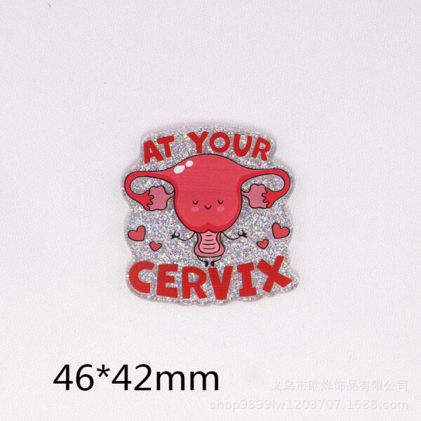 Wholesale Loose Powder Cartoon Organ Medical Heart Bag Jewelry Acrylic Pin DIY Patch Accessories