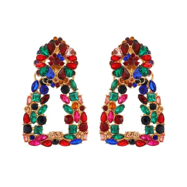 Wholesale 1 Pair Retro Flower Steel Needle Inlay Artificial Pearls Zircon Women's Earrings