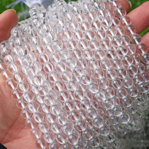 Wholesale Factory direct supply natural Clear Quarz white crystal loose beads DIY jewelry accessories bracelet beaded semi-finished products