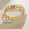 oly-b5935ef10d9dcfd306e1768b0fe26722 Wholesale Ion Plating (IP) Real Gold Plated 18K Gold Letter 304 Stainless Steel Elegant Luxurious Modern Style Waterproof Non Tarnish Jewelry Set