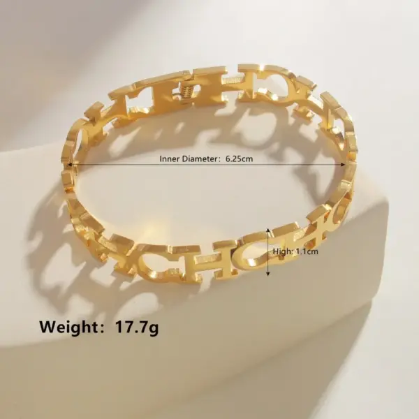 oly-b5935ef10d9dcfd306e1768b0fe26722 Wholesale Ion Plating (IP) Real Gold Plated 18K Gold Letter 304 Stainless Steel Elegant Luxurious Modern Style Waterproof Non Tarnish Jewelry Set