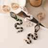 Wholesale Creative Zodiac Snake Enamel Diamond Car Keychain Bag Buckle Accessories Pendant Small Gift