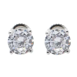 7mm Silver Pair/free 925 Sterling Silver Ear Caps