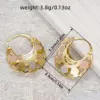 Wholesale Three-dimensional Flowers Earrings For Women In Copper With KC Golden Water Plating And 0.03µm Thickness