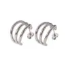 Wholesale PVD Coated Real Gold Plated 18K Gold U Shape 304 Stainless Steel Simple Style Waterproof Non Tarnish Ear Studs