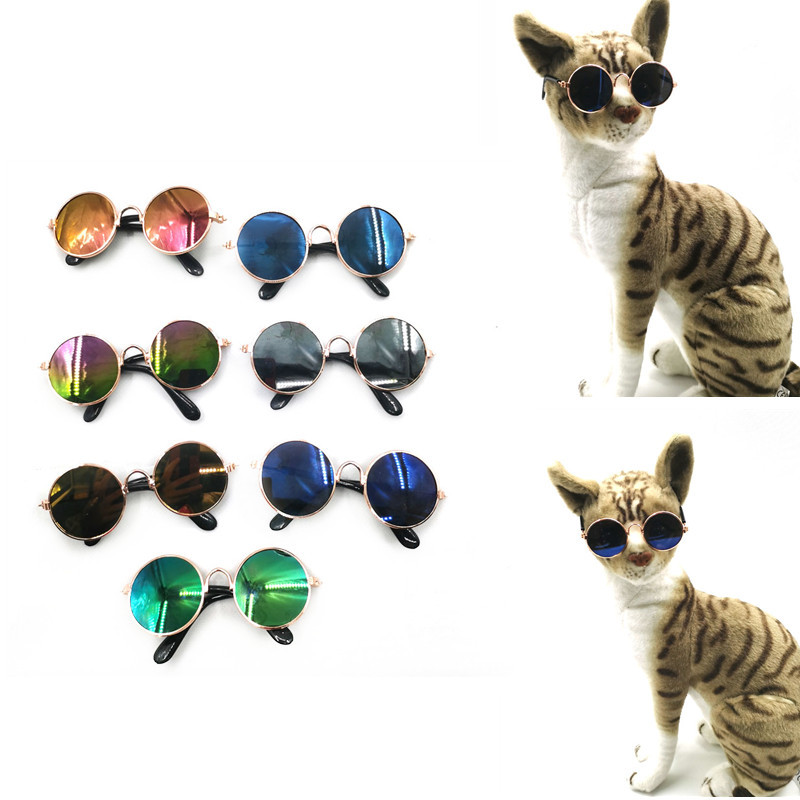 Wholesale Factory in stock Pet Glasses Cat Sunglasses Dog Sunglasses Cat Play Cool Personality Funny Headwear Pet Accessories