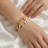 oly-b5da1b9a05b0c3e64e86e29994a7d450 Wholesale National Flag Italian Charms 304 Stainless Steel Pendant With 18K Real Gold PVD Coated Plating 0.03µm Thickness, 1 Piece