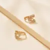 Wholesale Fashionable U-Shaped Rhinestone-Embedded Butterfly Heart Fake Nose Ring Piercing Jewelry No Hole Butterfly Nose Stud For Men And Women