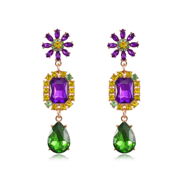 oly-b5e88c4a5a5b5dc7003d8d6a2d08ec8f Wholesale carnival earrings classic three-color diamond earrings in style fashion personality