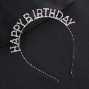 Happy birthday silver mixed color