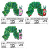 Wholesale Green caterpillar embroidered round-faced monkey and bee patch