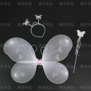 White (fairy stick + plastic headband) / Free size