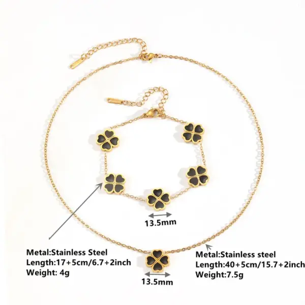 Wholesale 304 Stainless Steel Heart Shape PVD Coated Stone-Free 18K Real Gold Plated Simple Style Waterproof Non Tarnish Cable Chain Gold Jewelry Set