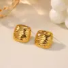 Wholesale Lucky Heart Stud Earrings For Women, Waterproof Non Tarnish 304 Stainless Steel With 18K Real Gold PVD Coated Plating 0.03µm-0.05µm