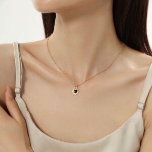 Wholesale Titanium steel gold heart necklace stainless small European and American non-fading ins temperament wear cold wind neutral