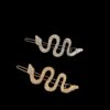 Wholesale personality snake-shaped hairpin ladies cold style retro frog buckle alloy rhinestone clip bangs clip