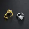 Wholesale 1 Piece Fashion Geometric Plating Inlay Copper Zircon Cartilage Earrings