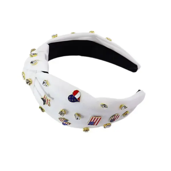 oly-b6598e3749a050bd22877ff8677b4745 Wholesale Flag Series Women's Alloy Hairband With Rhinestones Holiday Oil Drop Crown Spring Summer