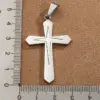Wholesale DIY Jewelry High-Quality Polished 304 Stainless Steel Rhinestone Cross Handmade National Flag Square Pendant