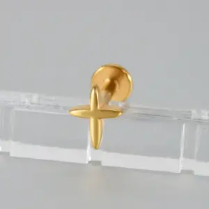 Four Eight-Pointed Stars-Gold / Rod Thickness * Rod Length 1.2x8mm