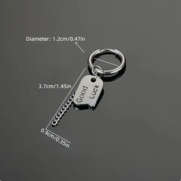 Wholesale Elegant For Letter Tassel Drop Earrings For Women In Titanium Steel