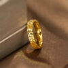 Wholesale  style non-fading gold broken ice couple ring fashion time broken ice ring female Valentine's Day
