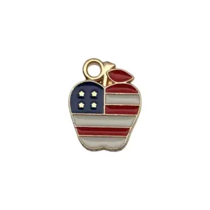 1 American Flag Apple 11x14mm-0.7g